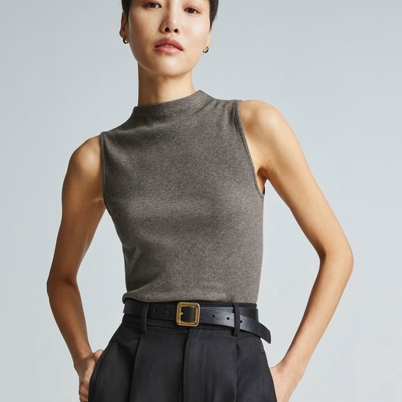 Everlane Tops - Everlane The Luxe Rib Funnel Neck Tank